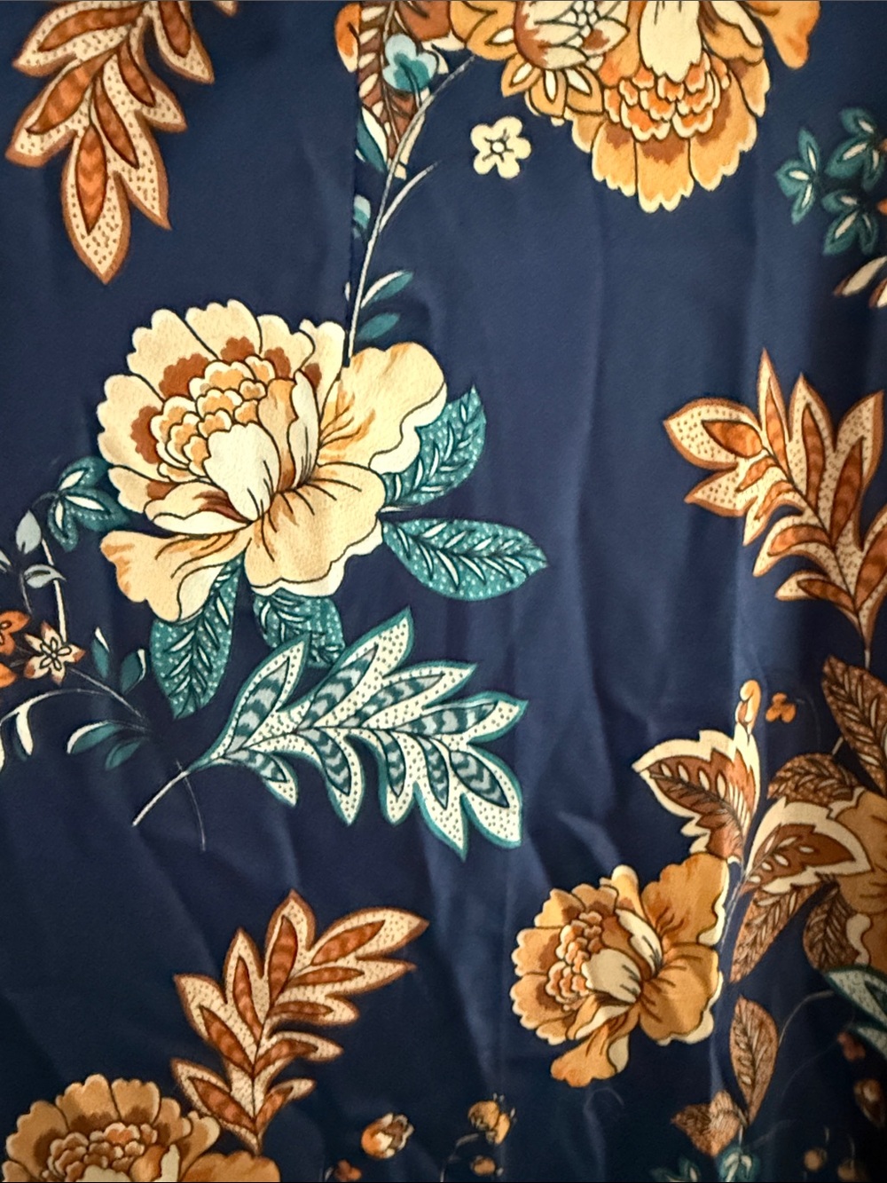 Navy Floral Midi Dress - Picture 4 of 8